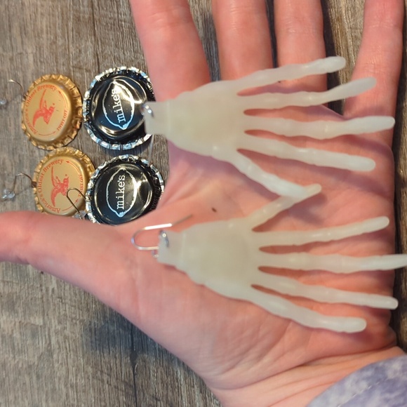 Skeleton handmade earrings NWOT - Picture 16 of 16